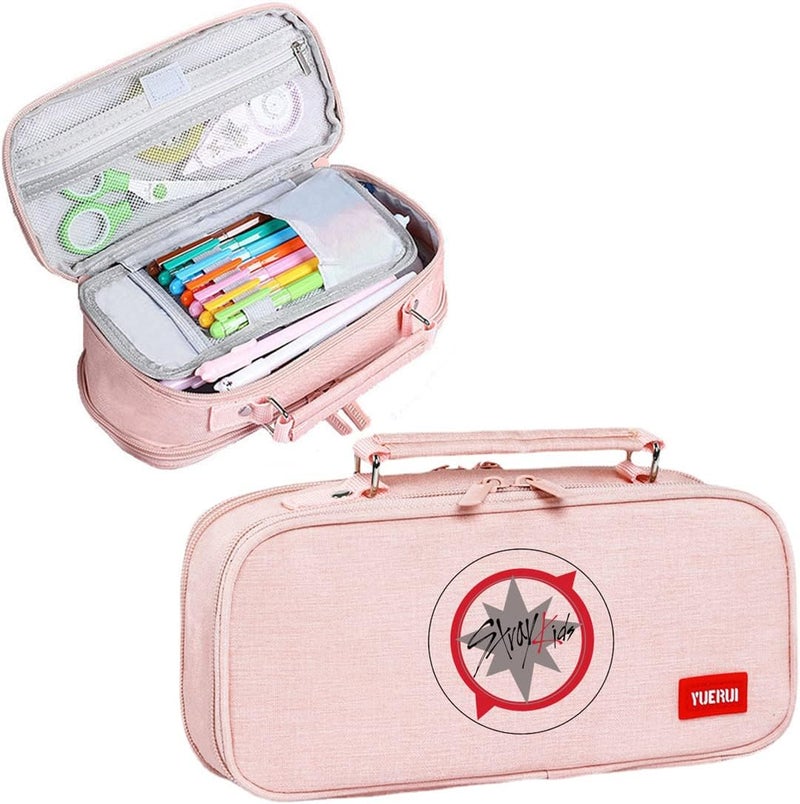 YXST Stray Kids Merch large Pencil Case Capacity Stationery Bag Storage Pouch - Image 1